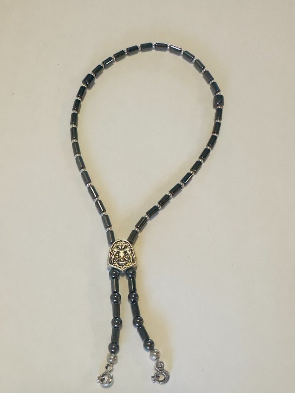Custom Hematite/Silver-Plated Double-Headed Eagle Pocket Sized Tasbih